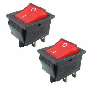 1 pair KCD4 DPST ON-OFF 2 Pin Rocker Boat 15A 250V 125V) AC (20A T2B9 Swi R1O0