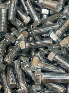 1/2&#034;-20 x 1-1/2&#034; Hex Cap Screws - Zinc Plated Steel  - Lot of 100