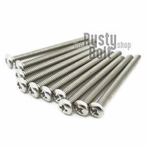 #2-56 x 1&#034;, Phillips Pan Head Screws, A2 304 18-8, Stainless Steel