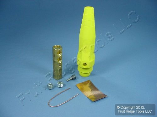 Leviton yellow 18 series detachable female cam plug crimped 235a 600v 18d31-y for sale