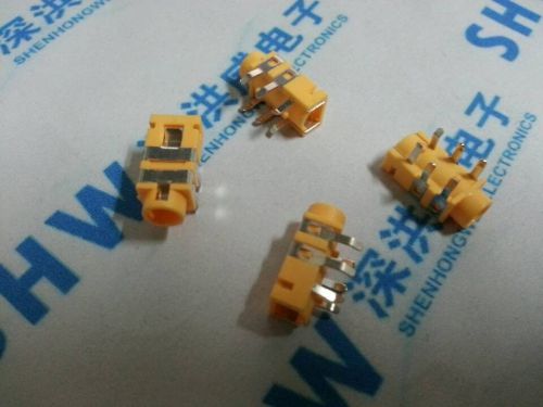 10Pcs 3.5mm Female Audio Connector 6Pin DIP Stereo Headphone Jack PJ-321C Yellow