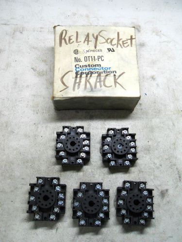 (X8-19) 1 LOT OF 5 NIB CUSTOM CONNECTOR OT11-PC RELAY SOCKETS