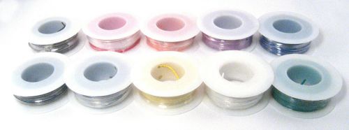 26 Gauge Stranded Hook Up Wire: 10 Colors! 25 Foot Spools