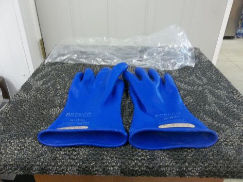 BRENCO SALISBURY SIZE 10.5 CLASS 00 500VAC TYPE 1 D120 BLUE GLOVES ELECTRIC NEW
