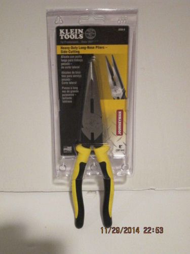 Klein Tools J203-8 Heavy-Duty Long-Nose Pliers Side-Cutting, FREE SHIPPING, NISP