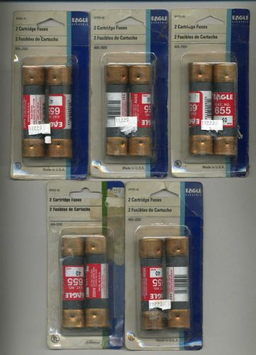 Ten Eagle 40A  250V AC Cartridge Fuses BP655-40