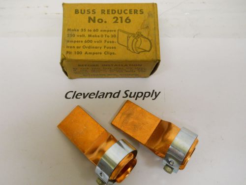 Bussmann 216 buss fuse reducers (1 pair) 100 to 60a  new condition in box for sale