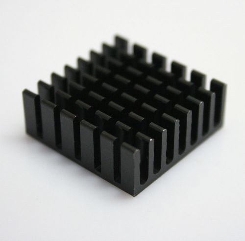 Bulk 20PCS 25*25*10mm Black Aluminum Heat Sink Chip For IC LED Power Transistor