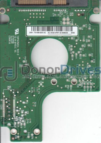 WD2500BEVS-08VAT2, 2061-701499-E00 AC, WD SATA 2.5 PCB + Service