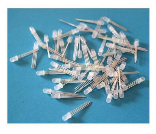 100Pcs LED DIFFUSED RGB common anode 4-PINS F5 5MM Super Bright Bulb Lamp