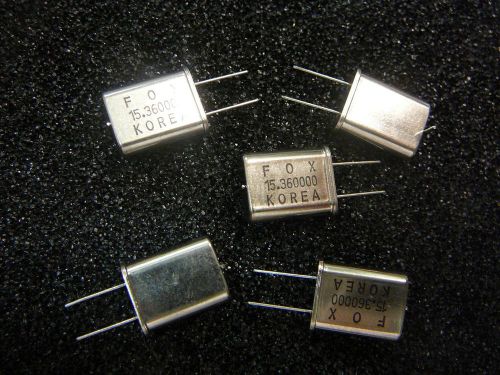 FOX 15.36MHz Crystal HC49U  * 3 LEADS *  ** NEW **  10/PKG