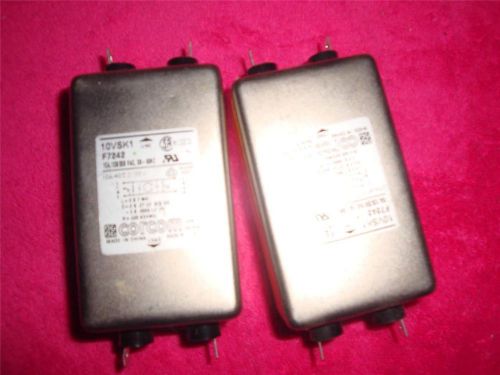 LOT OF 2 CORCOM 10VSK1 EMI LINE FILTER 50-60HZ F7242