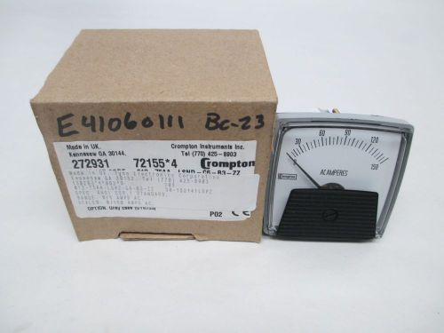 New crompton 012-75aa-lspz-c6-b3-zz 0-150 ac amperes meter d325085 for sale