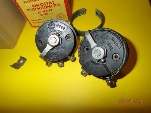 Vintage electronic part, pacent no. 85 and no. 88 rheostat potentiometer for sale