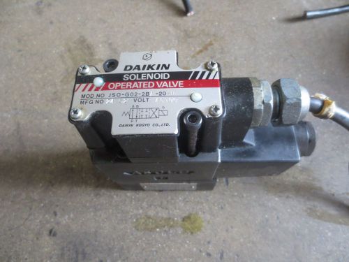 KIAMASTER 4NEII-600 CNC DAIKIN SOLENOID VALVE JSO-G02-2BA-20-N CHECK MT-02B-40