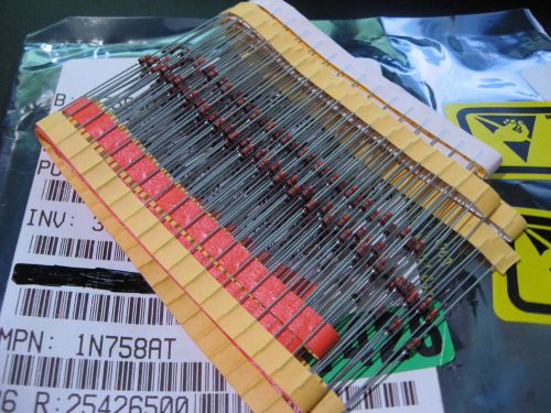 Lot of 200 Zener Diodes 1N758AT 10 Volt 500mW Watt - NEW