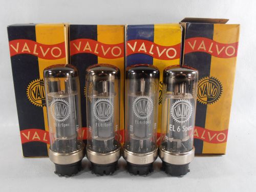 RARE 4 x QUARTED VALVO EL6 = WE14 Pentode Tubes * NEW with Metal Base * 100% NOS