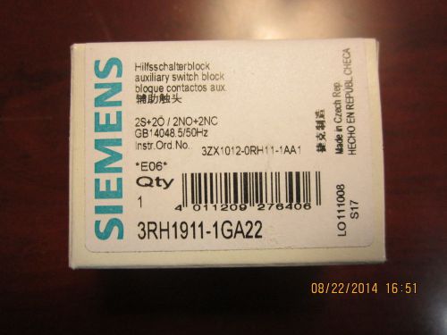 Siemens 3RH1911-1GA22 Auxiliary Switch Block