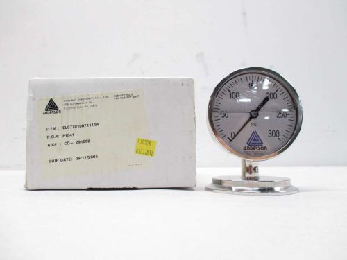 New anderson el077010071111a stainless 0-300psi 3-1/2in pressure gauge d416268 for sale