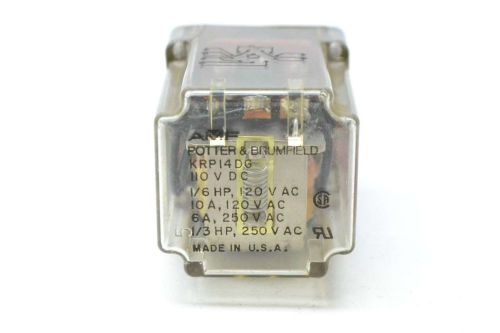 NEW POTTER BRUMFIELD KRP14DG 110V-DC RELAY D405021