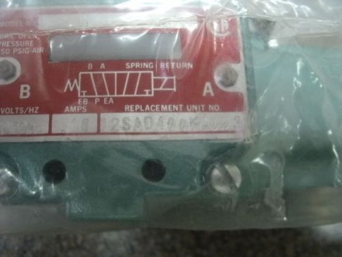 NUMATICS # 12SAD400KA, SOLENOID VALVE, 150PSI, .16 A, 120V, NEW!!