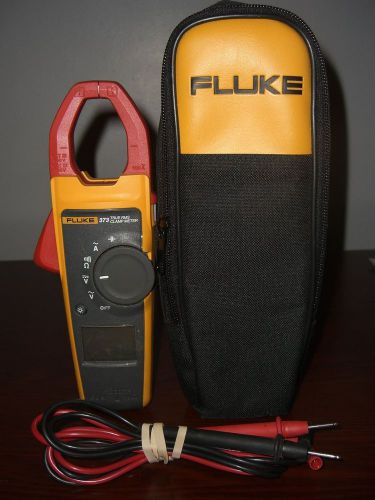 Fluke 373 True RMS Clamp Meter **TESTED** w/ Fluke TL75 Leads and Fluke C33 Case