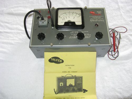 VINTAGE VACUUM 3 TUBE VOLTMETER McMURDO SILVER CO. VOMAX Mod# 900