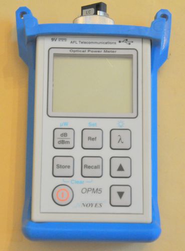 AFL  Telecommunications Noyes OPM5-4D  Fiber Optic Power Meter  9V OPM5 4D