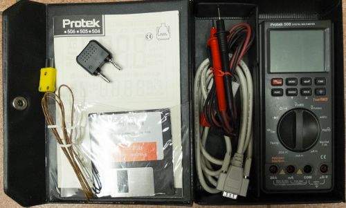 Eu digital multimeter protek 506 rs232 interface + temperature sensor for sale