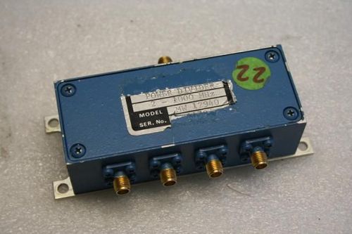 Ael/elisra power divider 2 - 1000 mhz mw-12940m sma 4 way for sale