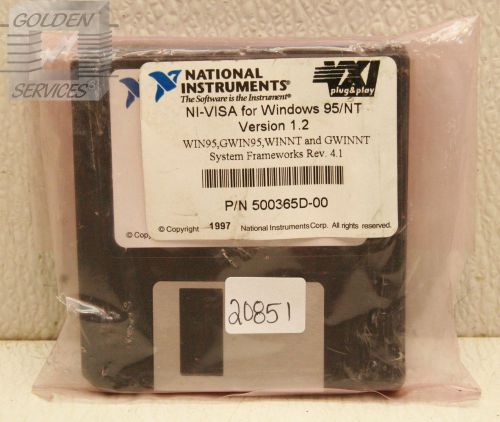National Instruments 500365D-00 NI-VISA for Windows 95/NT (Pack of 5)