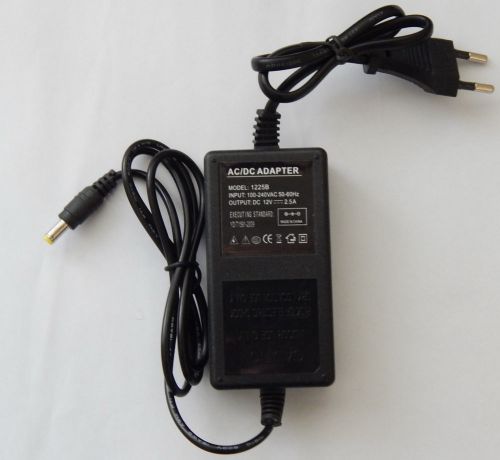 LOT of 5 pc. 12V 2.5A power supply (AC 100-240V,50-60 Hz, DC 12V/2A) Euro plug*