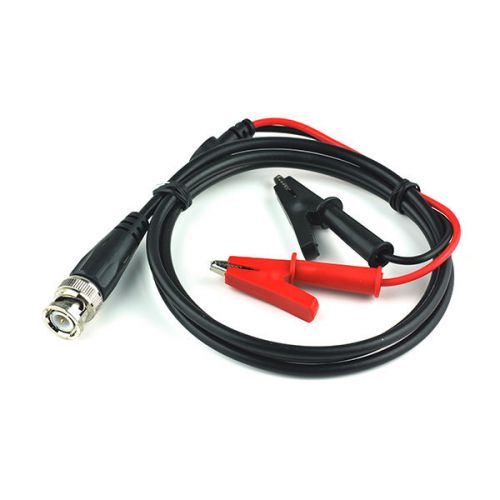 BNC Copper Double Alligator Clip Test Cable Probe Leads for Oscilloscope Meter