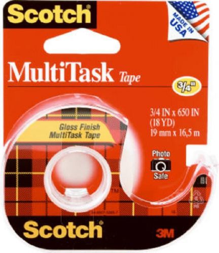 3M Scotch 3/4&#034; x 650&#034; Crystal Clear Tape, Multipurpose Household Tape #25