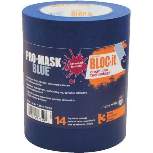 Pro-Mask Blue Masking Tape With Bloc-It-3PK 2&#034; PRO BLUEMASK TAPE
