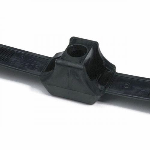 HellermannTyton Dual Clamp Tie, Black, 19&#034; 150 lb, 1/4&#034; Stud 43-1310 25 Count