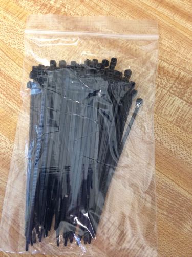 100  4&#034; BLACK WIRE CABLE ZIP TIES NYLON TIE WRAPS NEW 18 lb