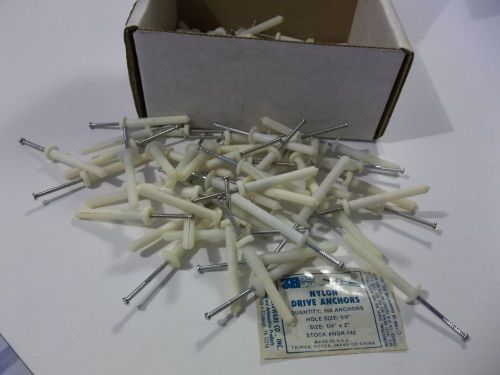 1/4 x 2 inch Nylon Nail Anchor Mushroom Nylon, Box of 95