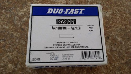 Duo-Fast Staples 1/4&#034; Crown-7/8&#034; Leg  (1828CGR) 5000 staples in 1 box