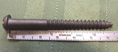 Vintage Lot 115 Count  Black #12 2.50&#034; 2 1/2&#034; Slot Round Head Wood Screws