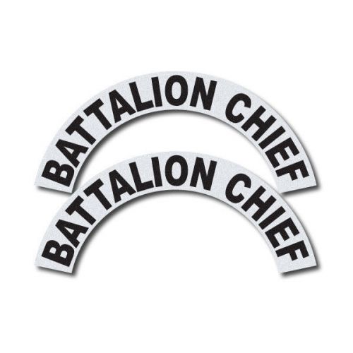 FIREFIGHTER HELMET DECALS FIRE HELMET STICKER - Crescents set - Battalion Chief