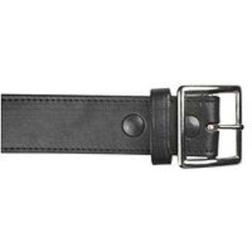 Boston Leather 6505ST-1-38 Black Plain BW 1.75&#034; Stitched Edge Garrison Belt 38&#034;