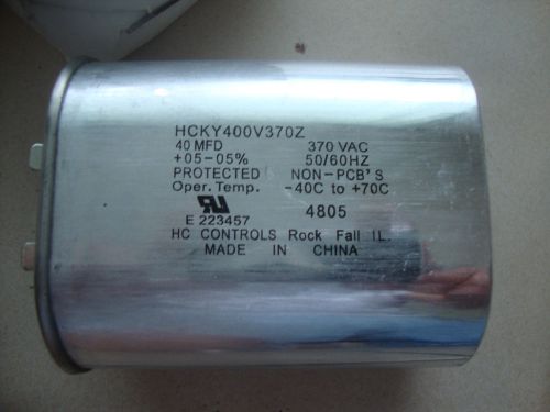 RUN CAPACITOR 40MFD 370VAC (HCKY400V370Z)