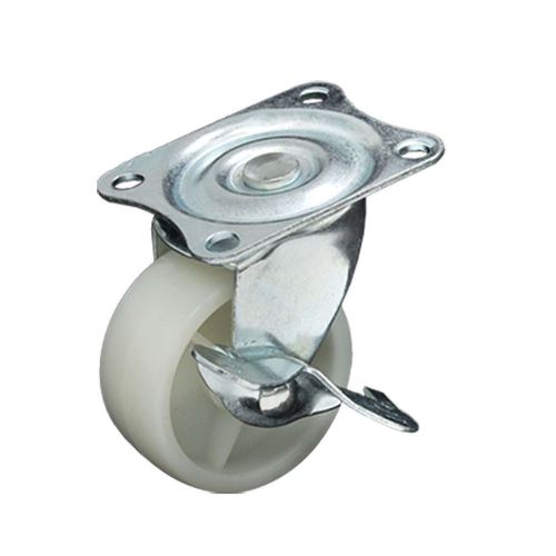 Fixed Flat Full Rotation Caster Wheel with Wheel Lock