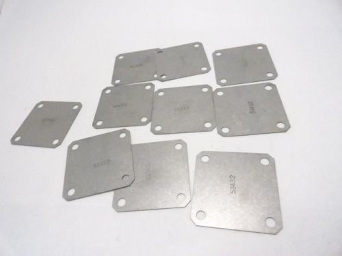 142162 New-No Box, Cryovac FUR53482 Lot-10  Backing Plates, 2-9/16&#034; L, 2-9/16&#034; W