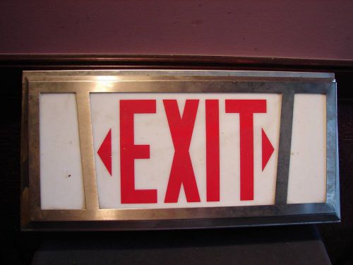 Vintage art deco hinged top exit light door sign hotel bar store movie theater for sale