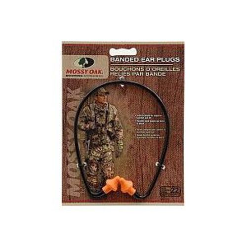 Mossy oak mo-bep conical shape for superior comfort banded ear plugs nrr22 for sale