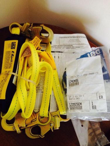 6&#039; 100% EZ Stop II Tie-Off Shock Absorbing Web Safety Lanyard/ Harness