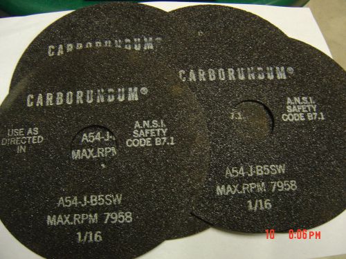 Carborundum 6&#034; X 1/16&#034; X 1 1/4&#034; Cut-Off Wheel, A54-J-B5SW