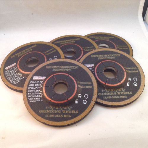 Grinding wheels metal 4 1/2&#034;x1/4&#034;x7/8&#034; 5 pack for sale